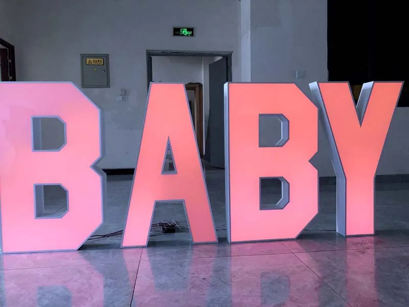 Hongsen custom  stand oh baby love 2ft 3ft 4ft led marquee light  letters