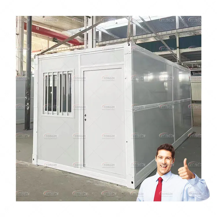 Modern prefab detachable 20ft 40ft flat pack prefabricated office modular portable folding tiny mobile living container house