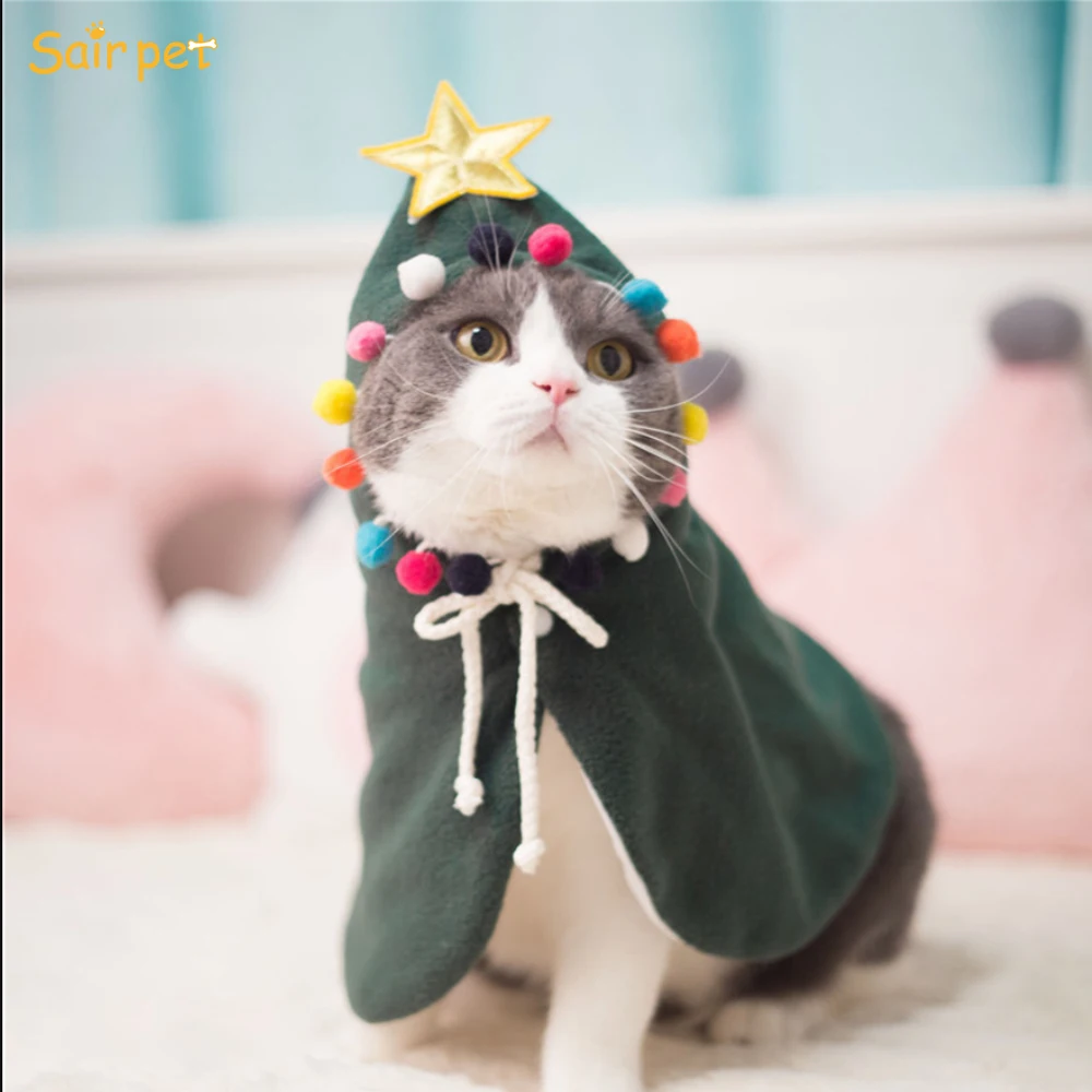 Manufacturer Christmas Style Exquisite Pet Cat Cape With Star Cosplay Cat Clothes