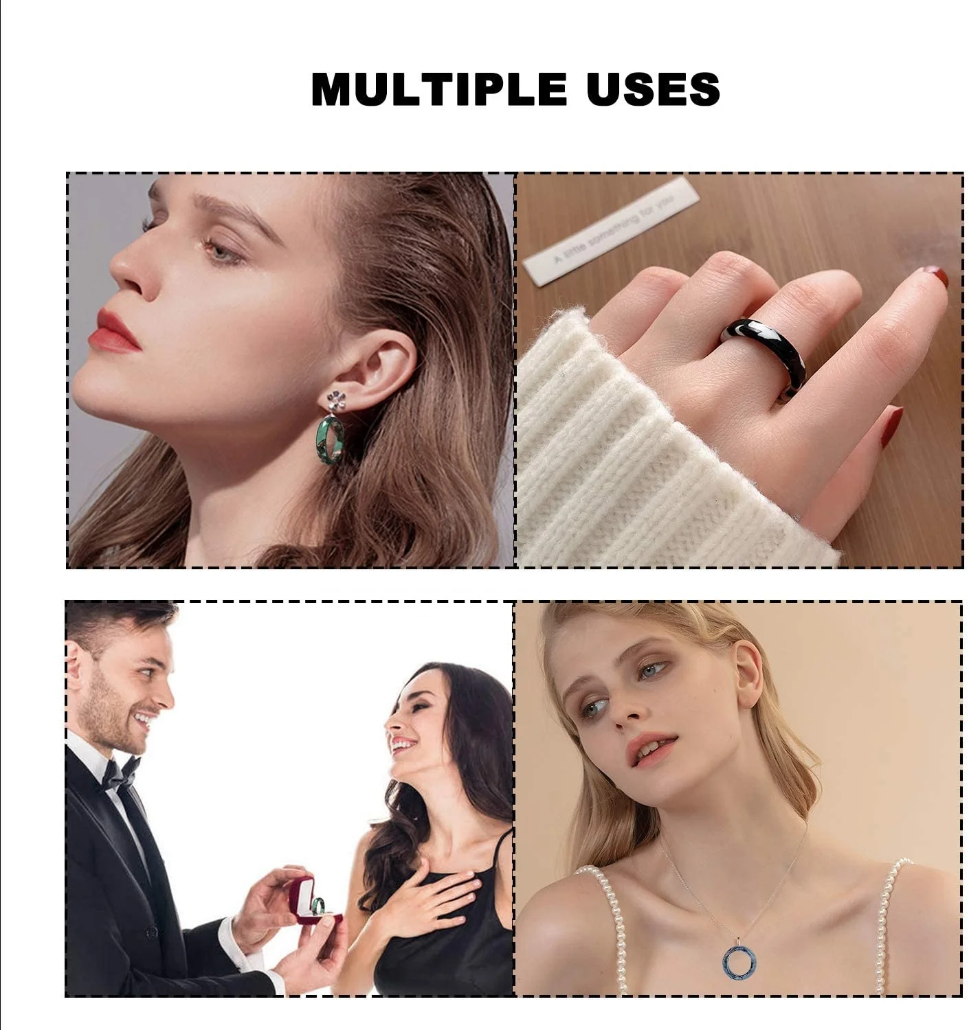 Premium Resin Ring Mold, Silicone Molds for Epoxy Resin with 14 Different Sizes, for Making Rings, Earrings, Pendants, Crafts