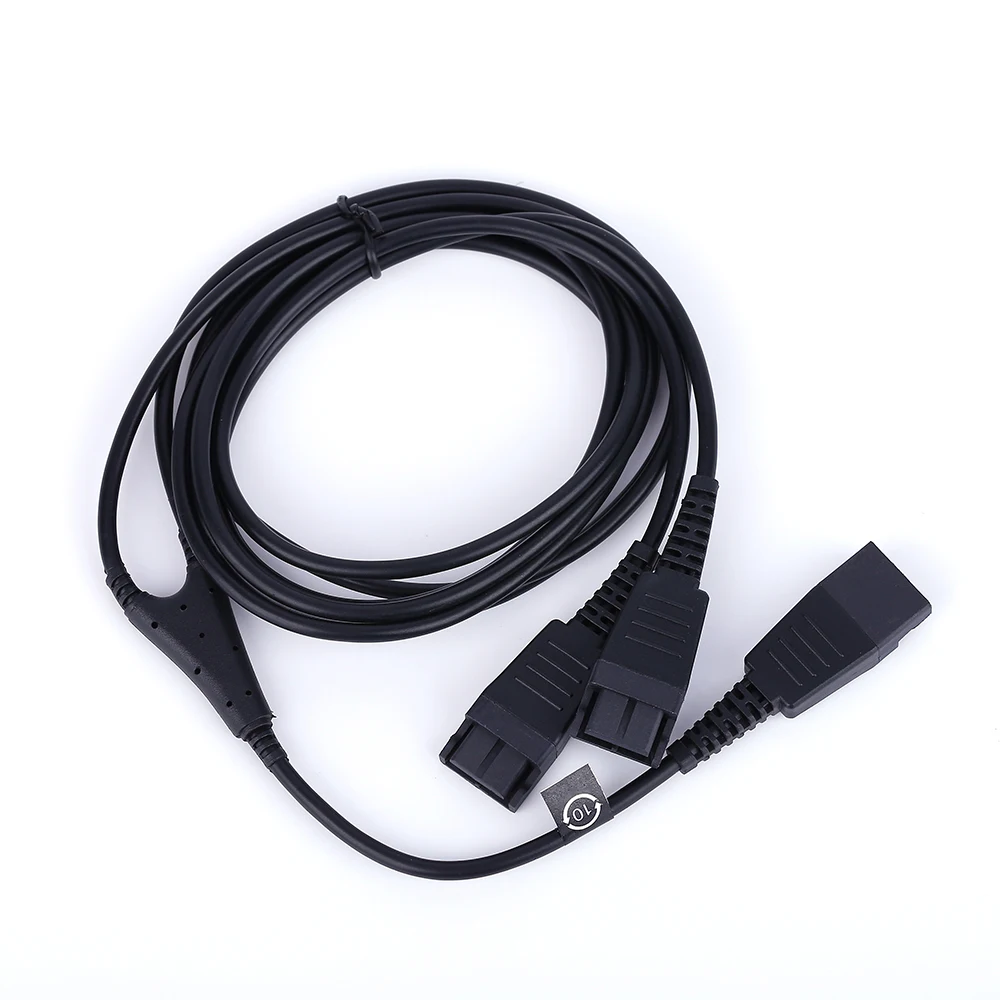 Y splitter adapter training cable for Training Center Compatible with Plantronics or Jabra QD headset