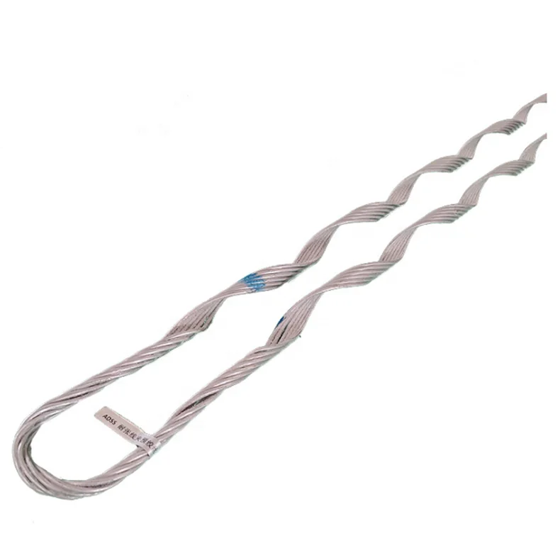 ADSS OPGW Cable Accessories Galvanized Helical Dead End Strain Clamp Dead End Preformed Grip Spiral Tension Clamp