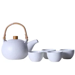 Blackish Green And White Traditional Design Coffee Cups Tea Set Japanese Porcelain Tea Set