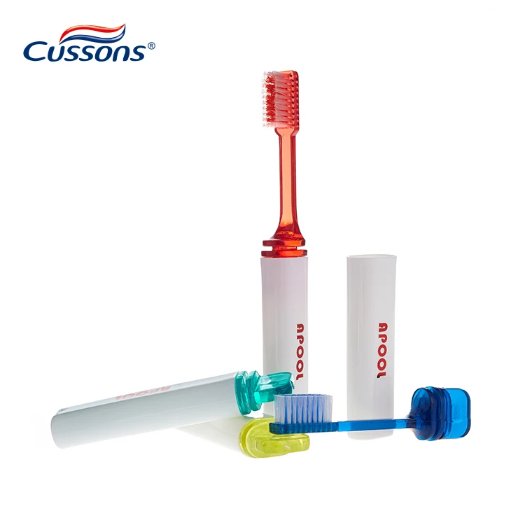 
Portable folding custom logo soft bristle travel toothbrush 