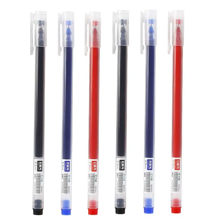 Hot selling promotional cheap 3 color  plastic students exam liquid slim gel pen