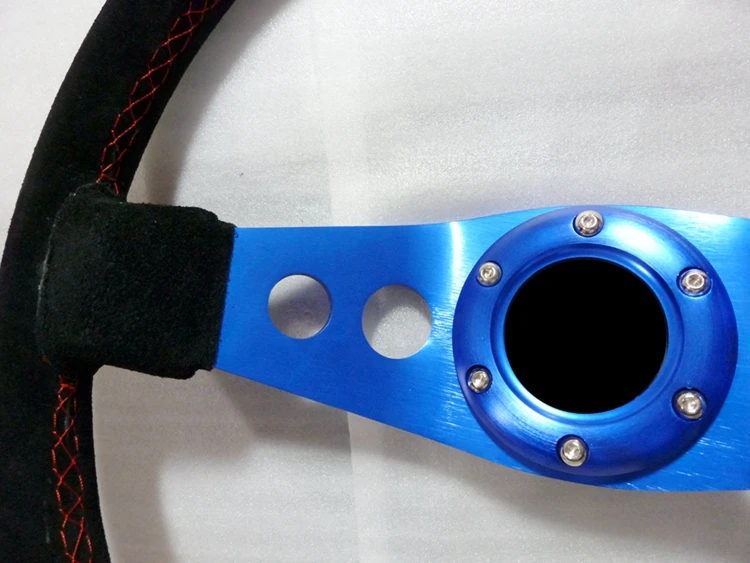 PVC Suede Leather Steering Wheel For Lexus Mitsubishi Lancer Bmw E39