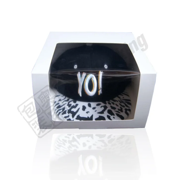 
Factory Price Wholesale Custom Foldable Gold Baseball Cap Hat Paper Packaging Box 