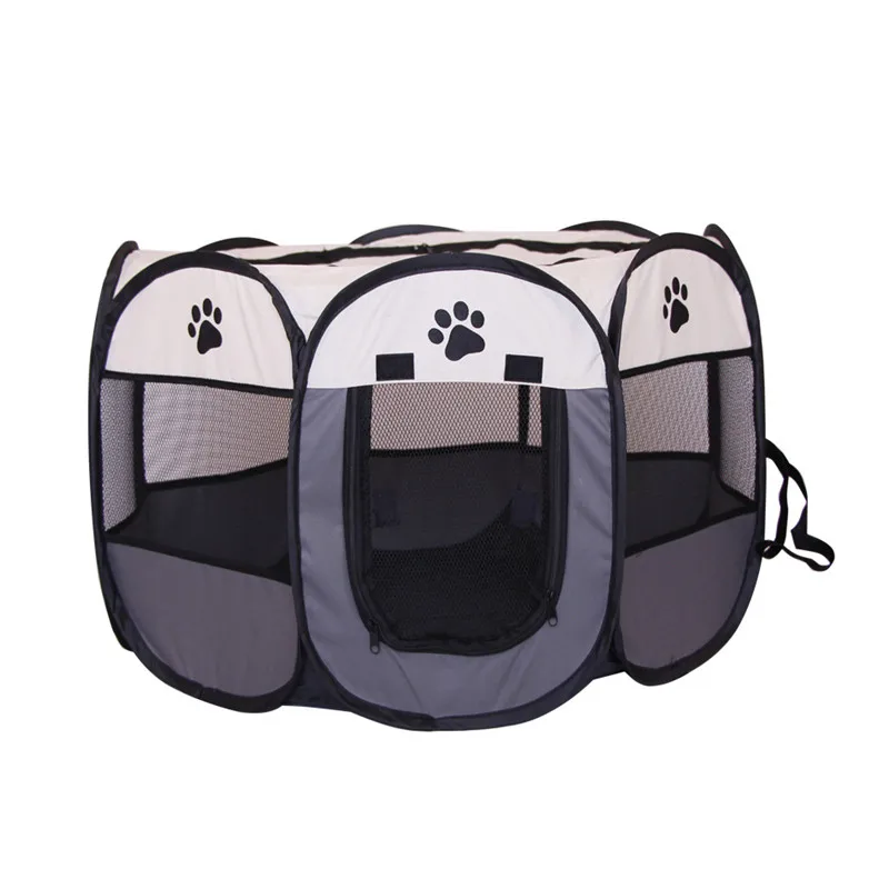 Manufacture Pet Foldable Playpen Dog Portable Exercise Kennel Tent with Removable Mesh Shade Cover for Travel Indoor Outdoor