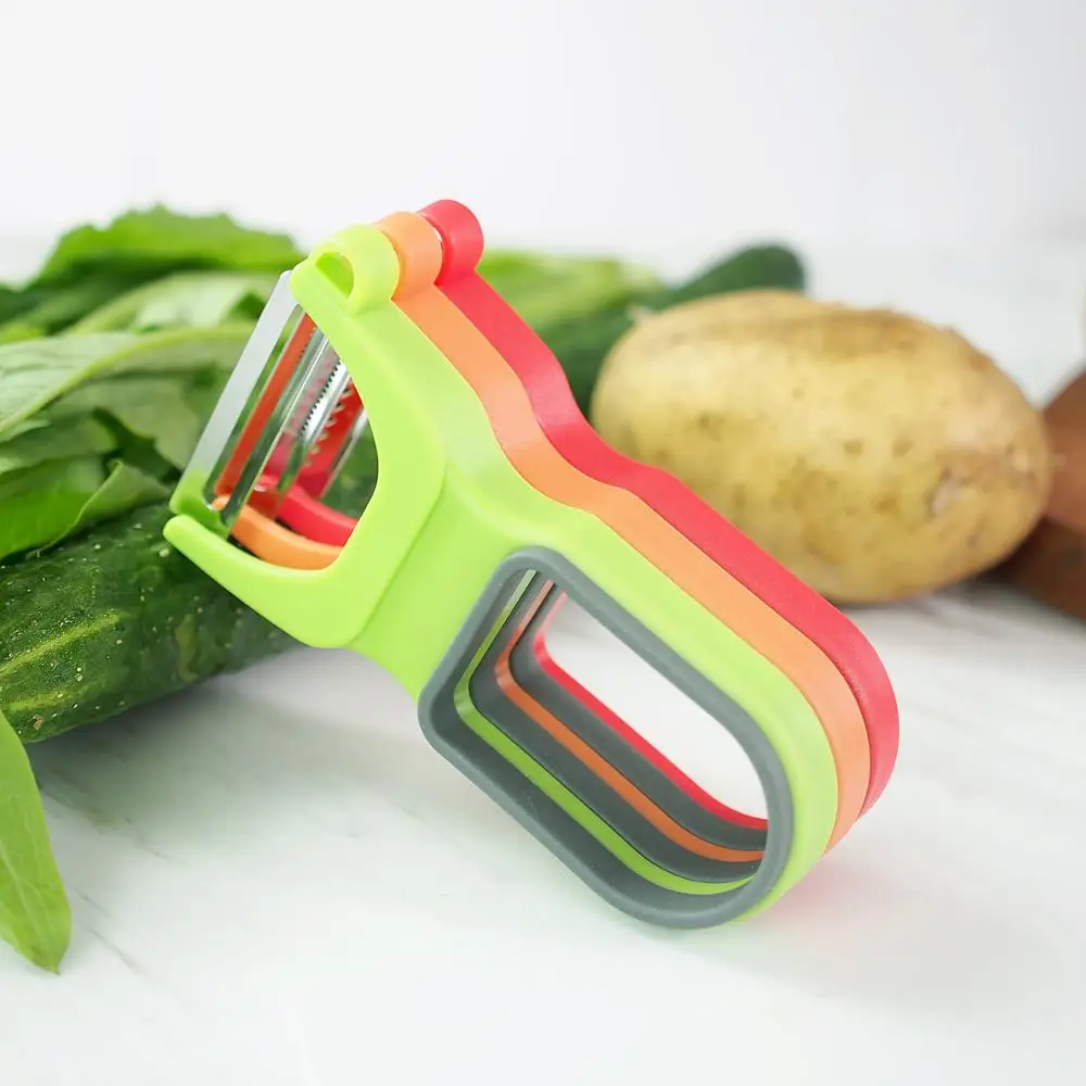 Multi-function Kitchen Accessories Knife Set Gadgets Potato Carrot Grater Planing Fruit Vegetable Peeler Cutter 3 PCS SET