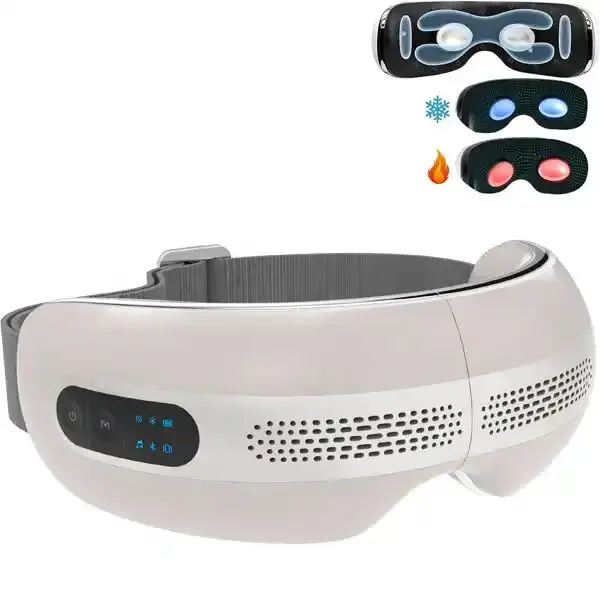 Portable Eye Massager with Heating and Cooling air Compression Music Rechargeable Battery Relax Eye Strain