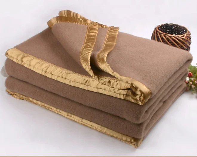Factory supply discount price Good quality Hot sale 100% virgin good warm thick wool blankets for home, hotel, gift