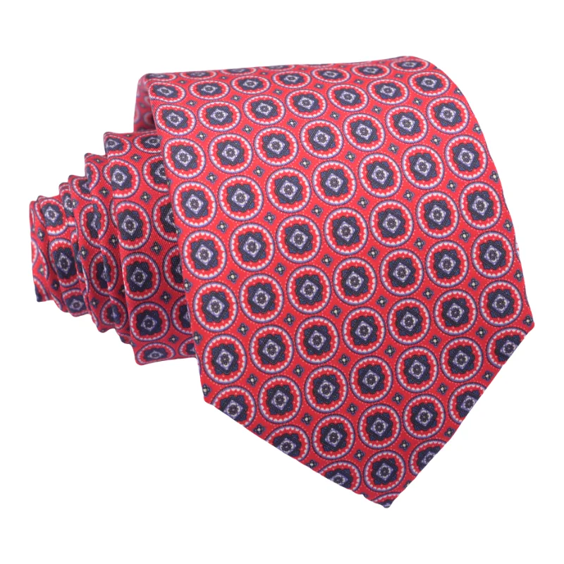 Luxury Custom Design Cravat Printed 7 Fold Silk Necktie