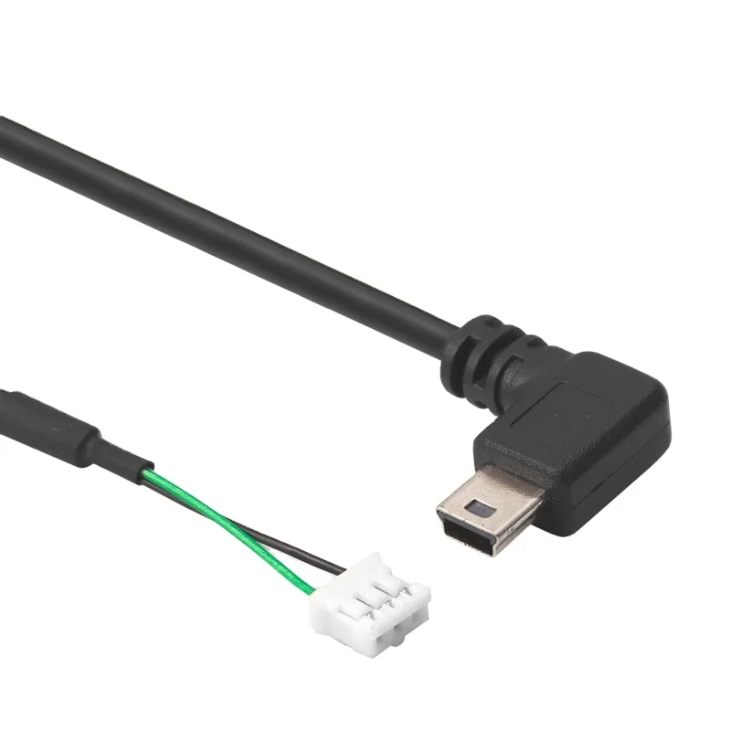 Factory sale 90 Degree Angle Mini 5P to Ph2.0 3 4 5 pin wire harness assembly 2.0Pin pitch  usb to jst cable mini usb cable