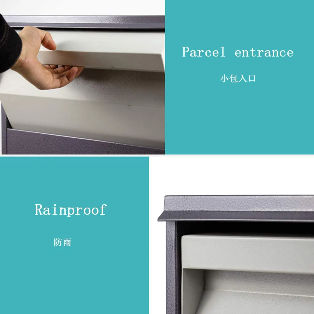 Galvanized steel box parcel delivery box drop box with handle parcel safe
