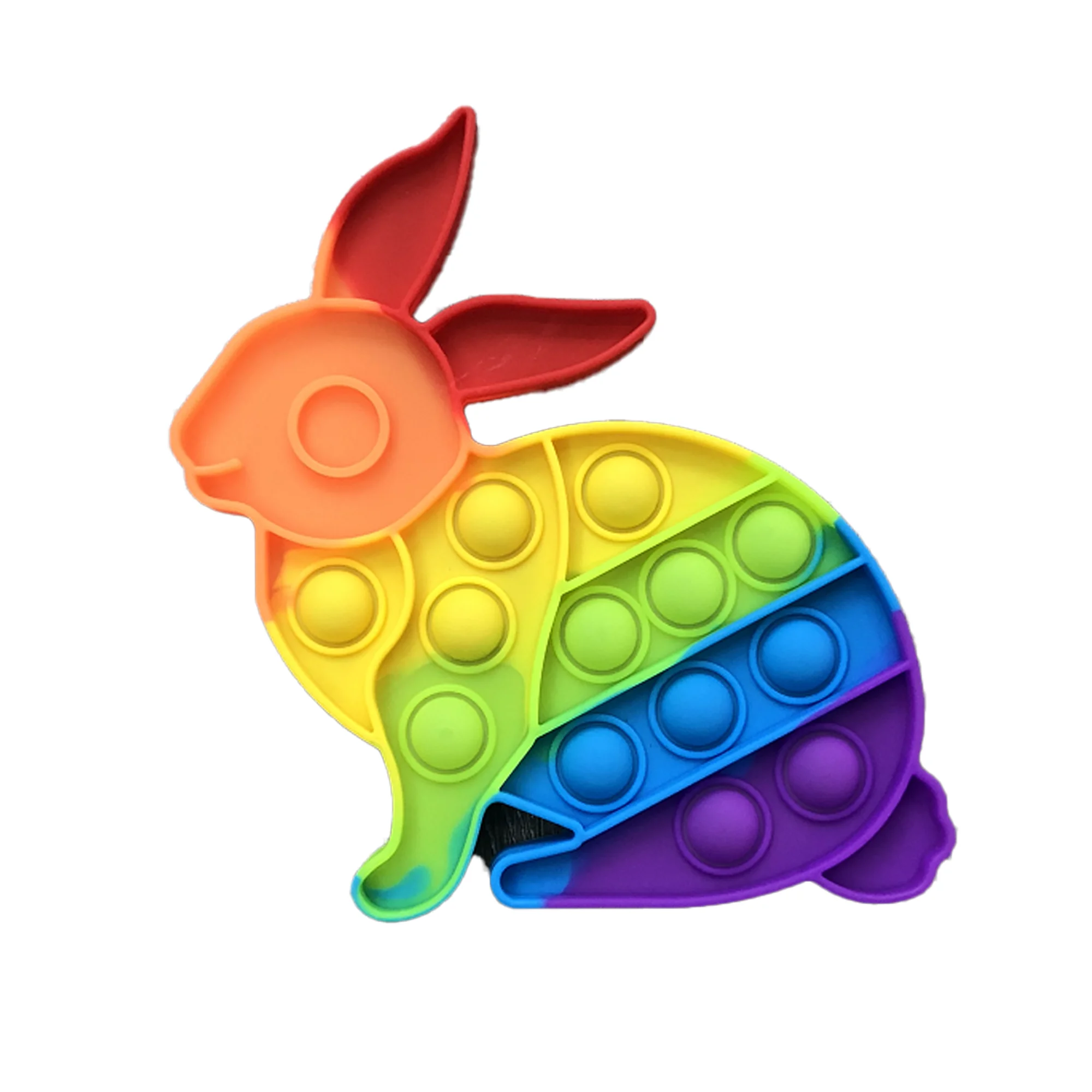 Hot selling wholesale cheap restless toys, rainbow silicone toys special stress reducing toys fast push bubble game