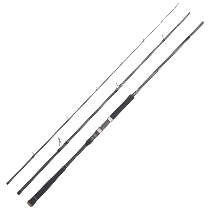 Runtoo Japan High Carbon FUJI Guide Reel Seat EVA Handle 3 Section Lure Saltwater Sea Bass Fishing Rod Ocean Shore Spinning Rod
