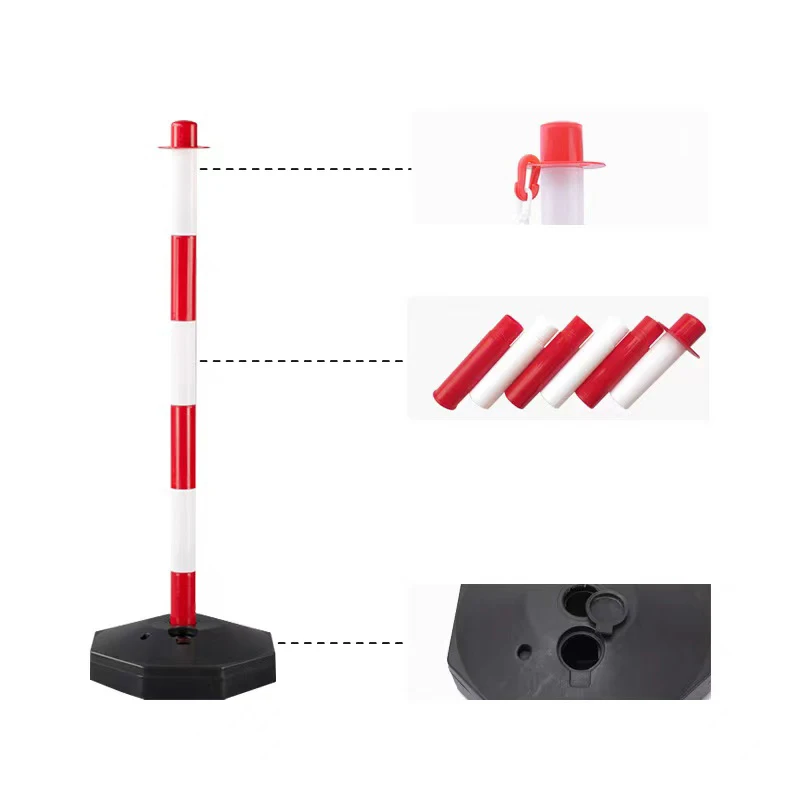 Safety Products Chain Holder Stand Reliable Anticollision Column with Rings