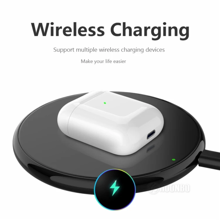 
Portable Air 2 Generation Blue tooth 5.0 Wireless Headphone Earphone with Wireless Charging Earbuds for iPhone 