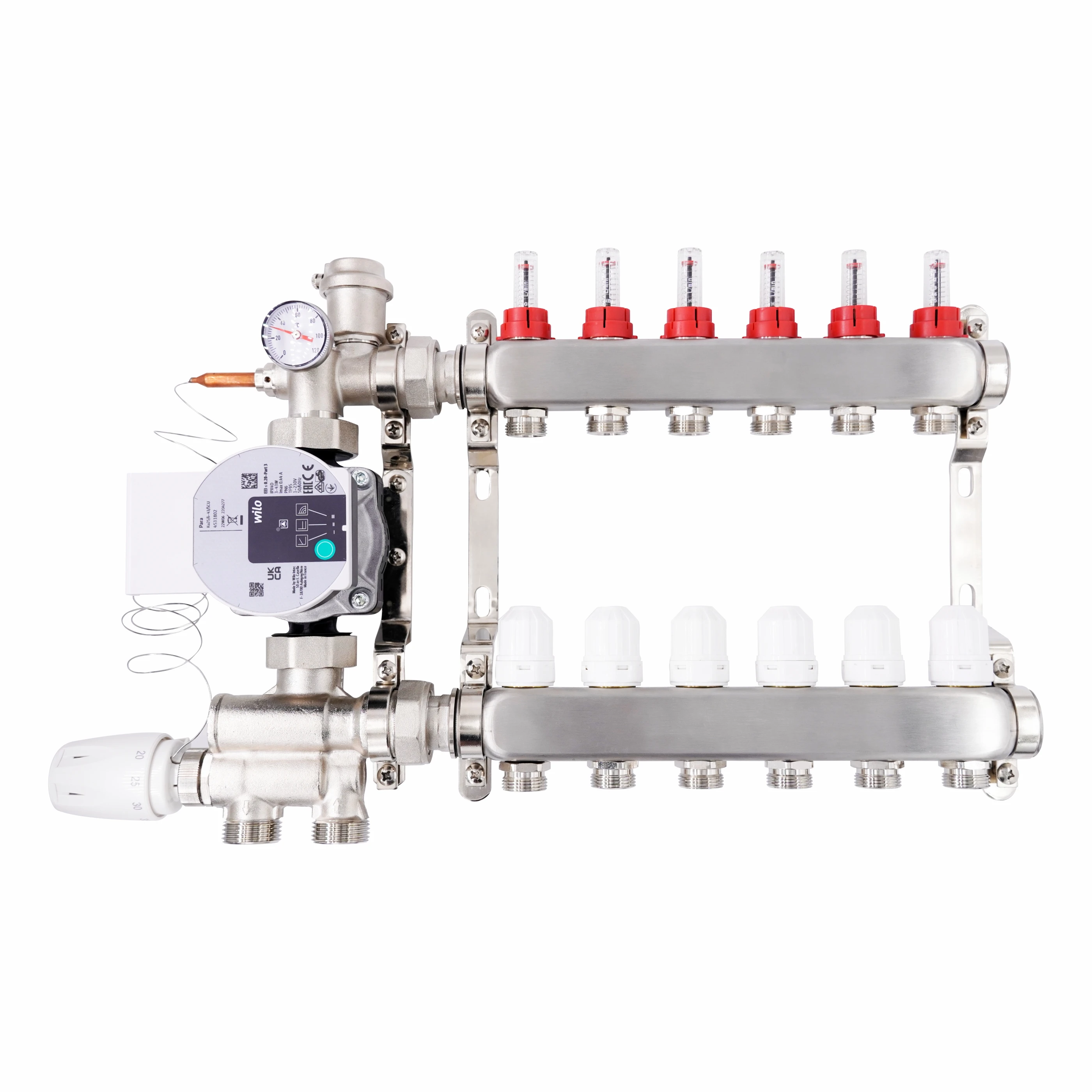 ZL-2532 floor radiant hydronic heating system underfloor heating Single Circuit manifold Pump control pack