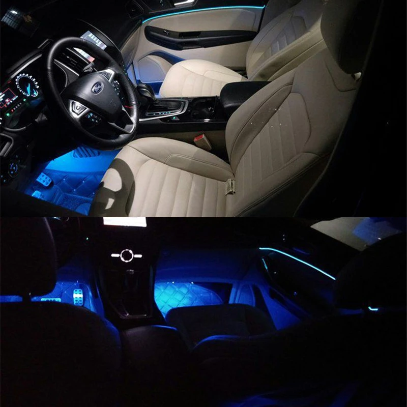 
Multi Color USB RGB LED Car Interior Lighting Kit Atmosphere Light Neon Lamps Car Accessories 