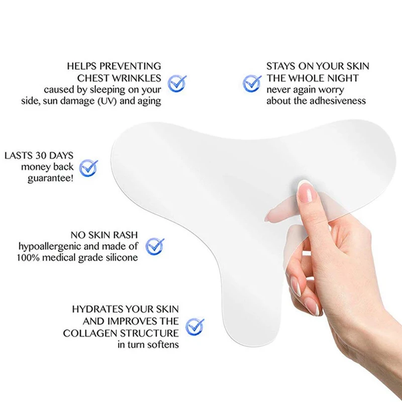 T Shape Waterproof Reusable  Anti-aging Anti Wrinkle Chest Pad To Prevent Wrinkles