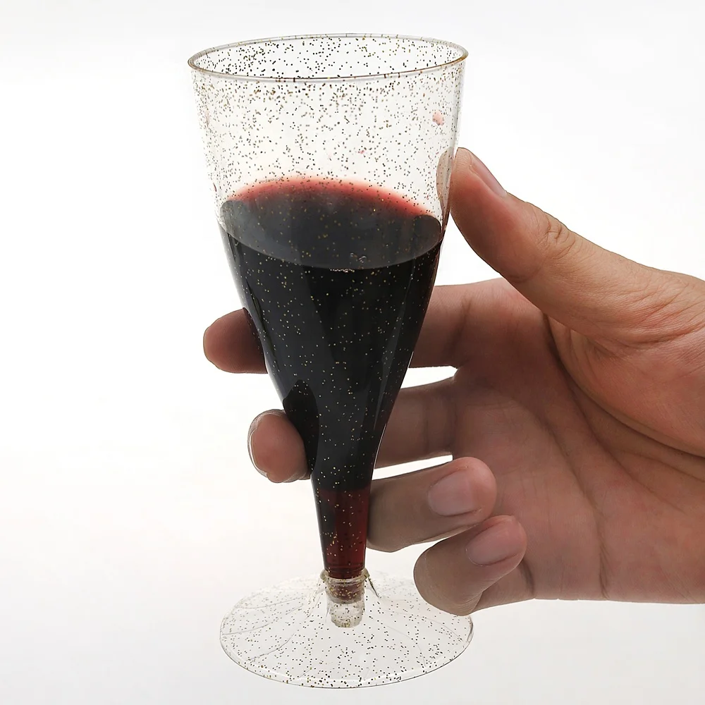 Best Sell Recyclable Gold Glitter Champagne Plastic Cup