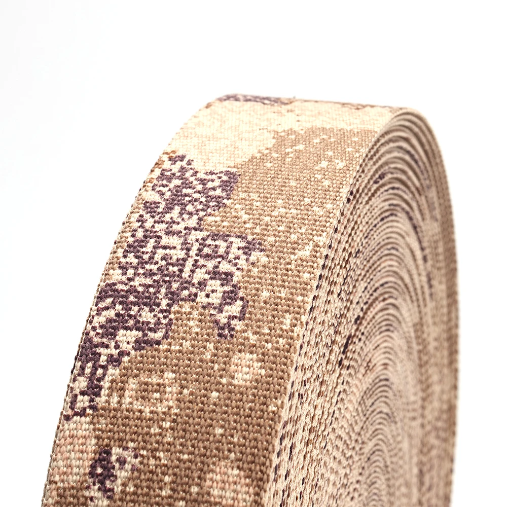 2023 Factory Directly Sale Camouflage Heavy Duty Camo Tactical Webbing Straps With Custom Printing Design