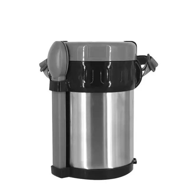 Customizable  lunch box Double Wall Stainless Steel & Thermo Plastic Lunch Box Adult Handgrip Food Storage Container for Camping
