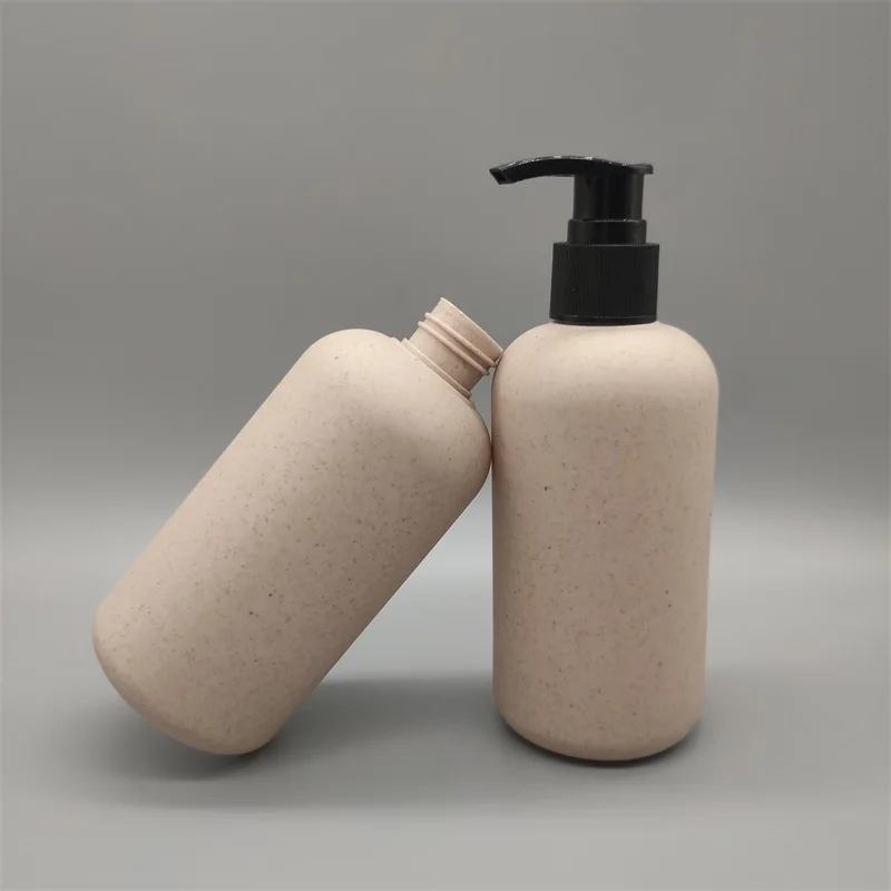 factory price eco- friendly screen Printing biodegradable 250ml 500ml Boston round shampoo lotion bottles