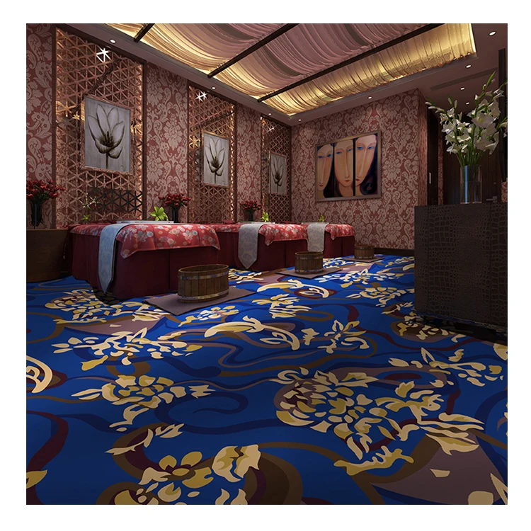Thai style massage room custom printing high quality tufted carpet