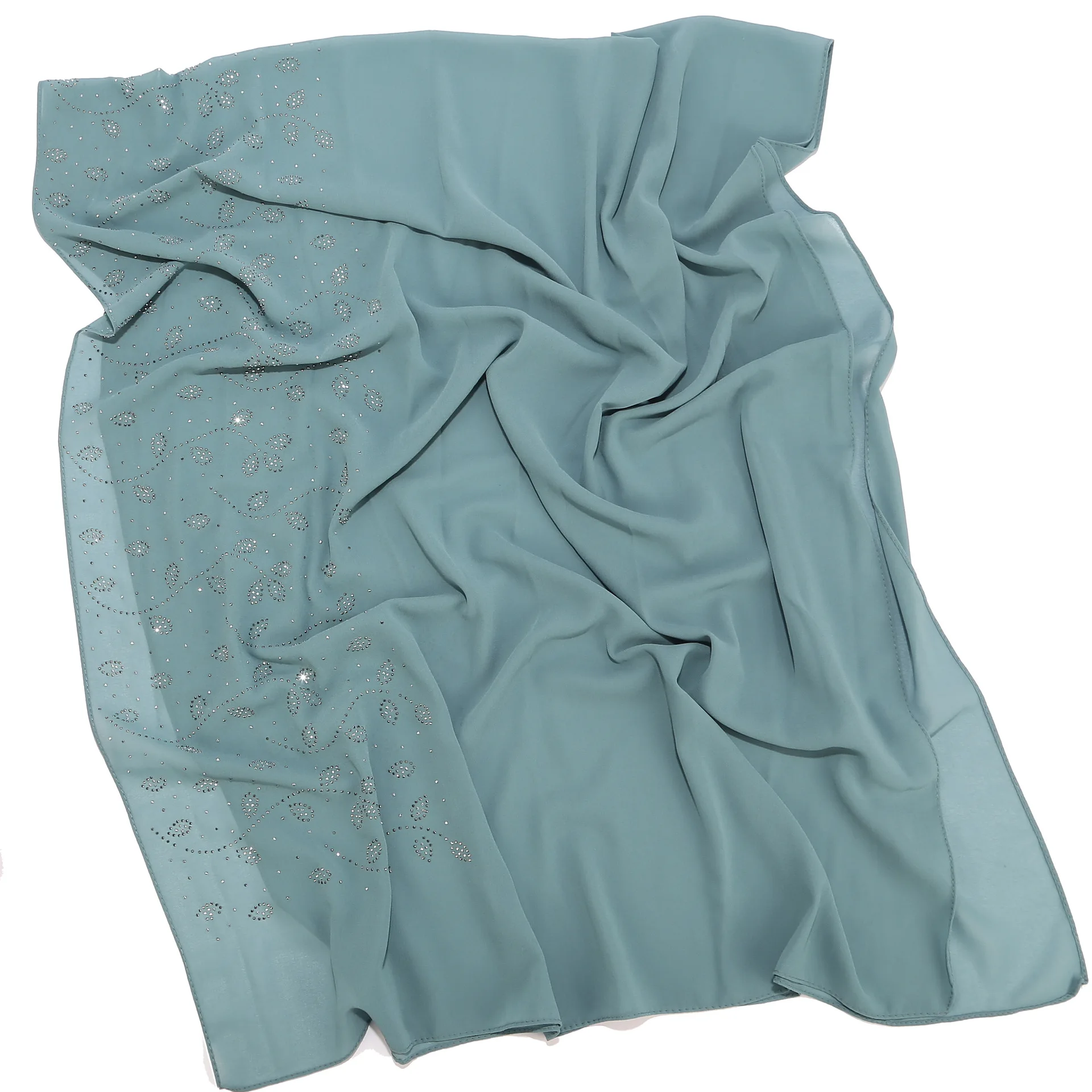wholesale malaysia muslim shawl chiffon voile   rhinestone scarf women hijab