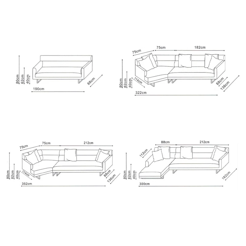 European Design Comfortable Living Room Furniture Sofa Modern Luxury Sofa Manufacturers For Living Room