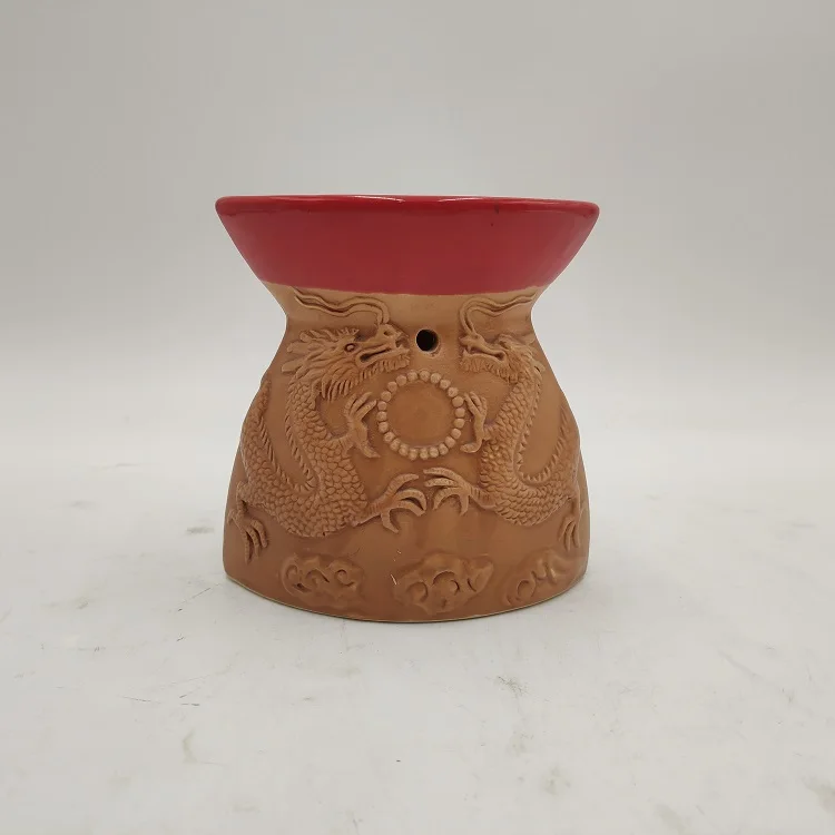 Manufacture Handcrafted Dragon Aroma Therapy Ceramic Oil Incense Burner