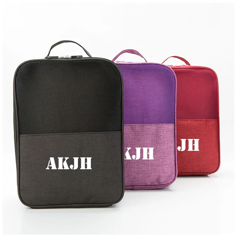 Promotional Sport Soccer Basketball And Golf Gym Outdoor Shoes Bag With Zipper Closure Shoe Bag Mesh Bag