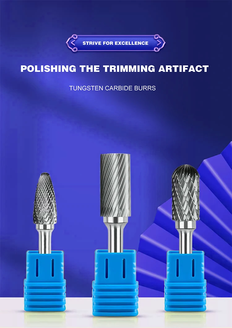 TG 6mm Shank Type C Tungsten Carbide Rotary Point Burrs Cutter Tool Rotary File Metal Woodworking Milling Cutter