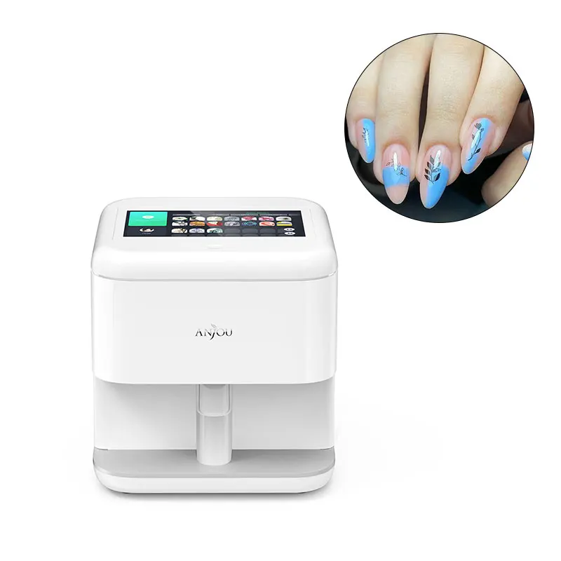 China hot Beauty salon personal use wifi wireless mobile nail  printer 5 fingers  art  vending printing machine