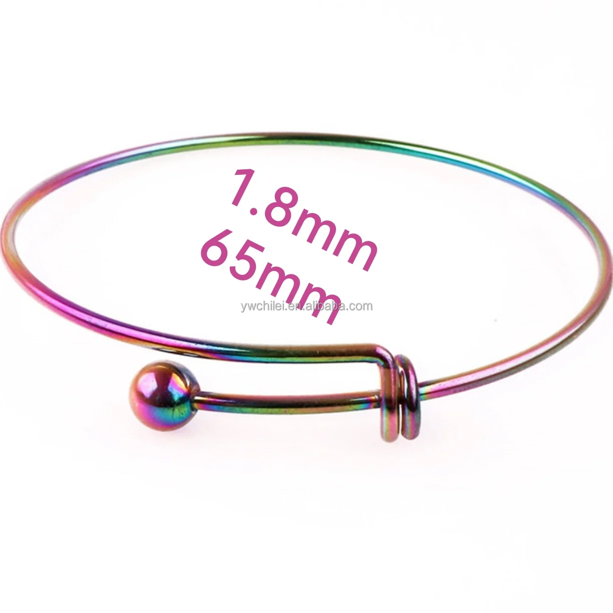 Съемный шариковый браслет из нержавеющей стали с регулируемым браслетом