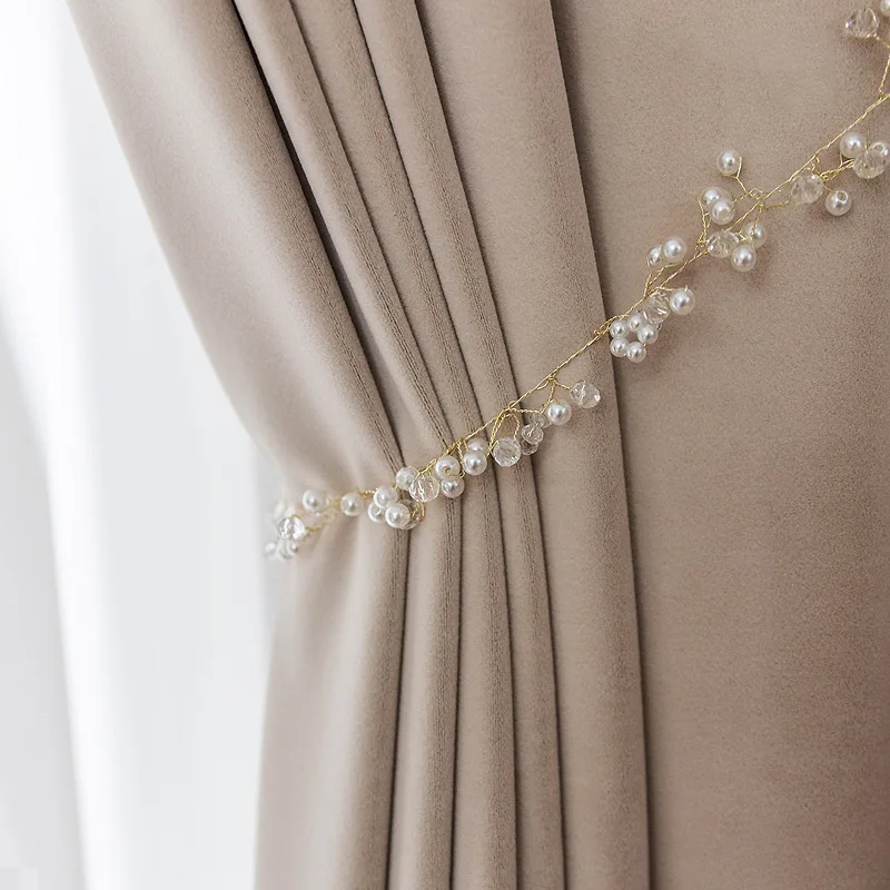 New design wool velvet curtain high quality bedroom living room velvet curtain