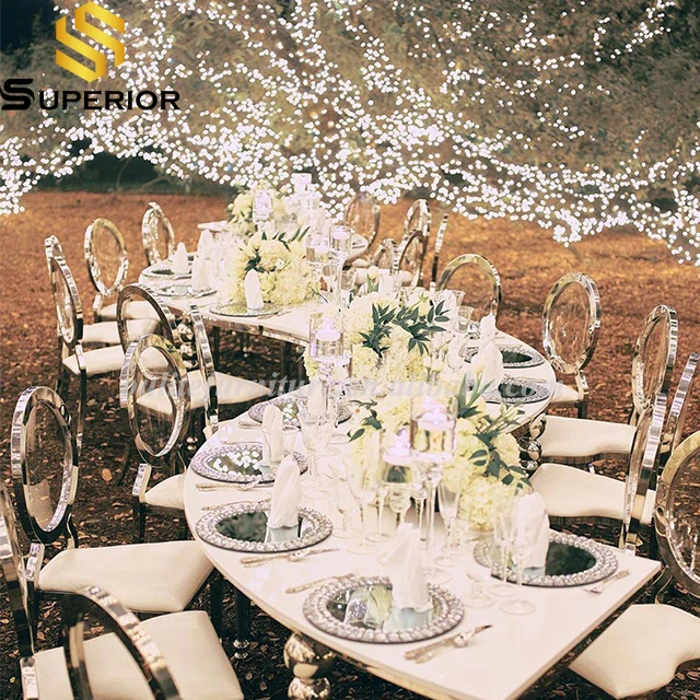 Luxury gold stainless steel wedding acrylic chairs for events wedding party
