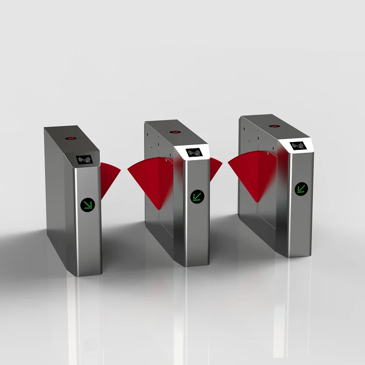 Automatic Retractable Flap Barrier Turnstile Gate RFID Card Access Control Swing Type Drop Arm for Entrance & Exit