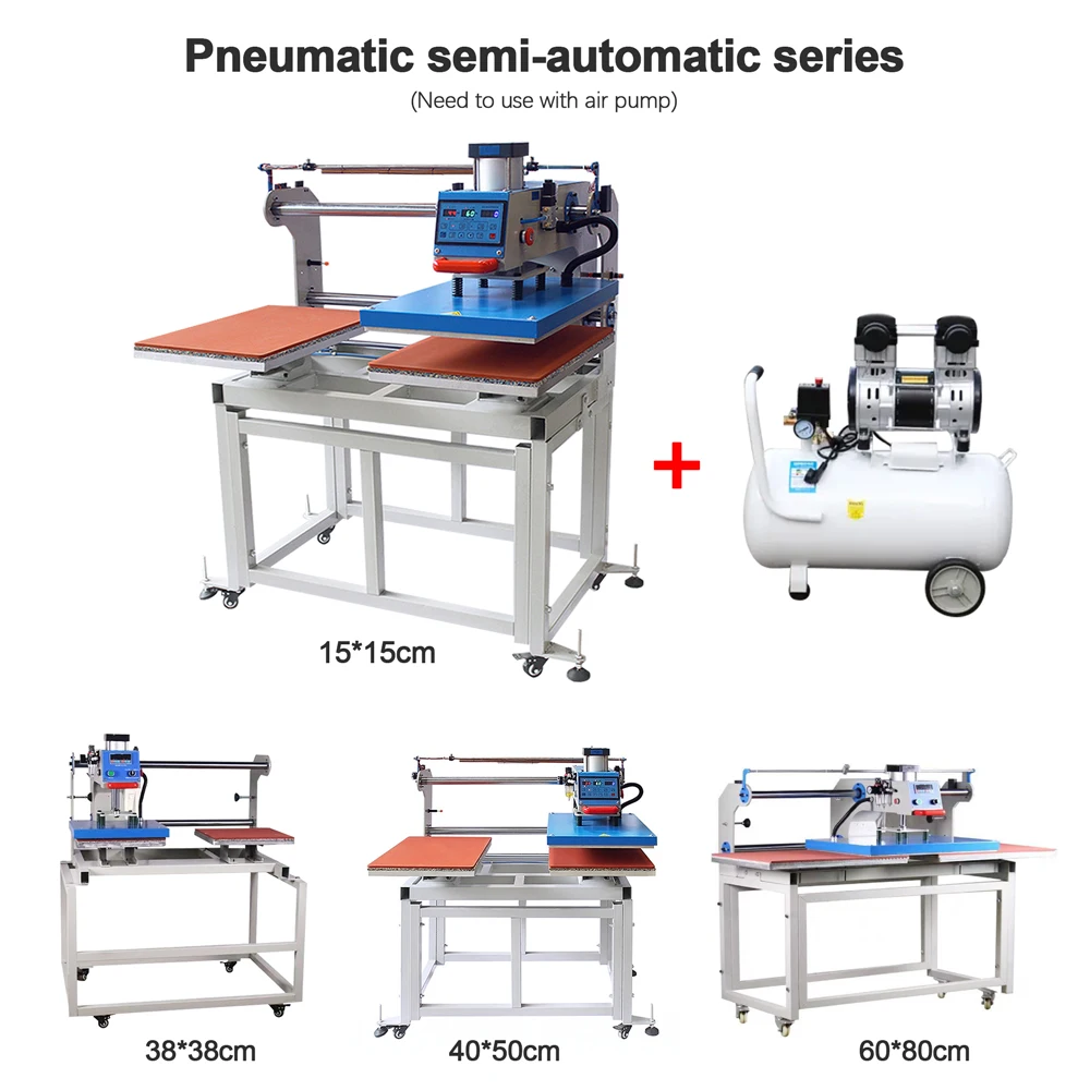 MomoTech compact Hot Stamping Gilding Machine Sided Station Pneumatic Temperature Controller Heat Press Stamper Machine 40x60