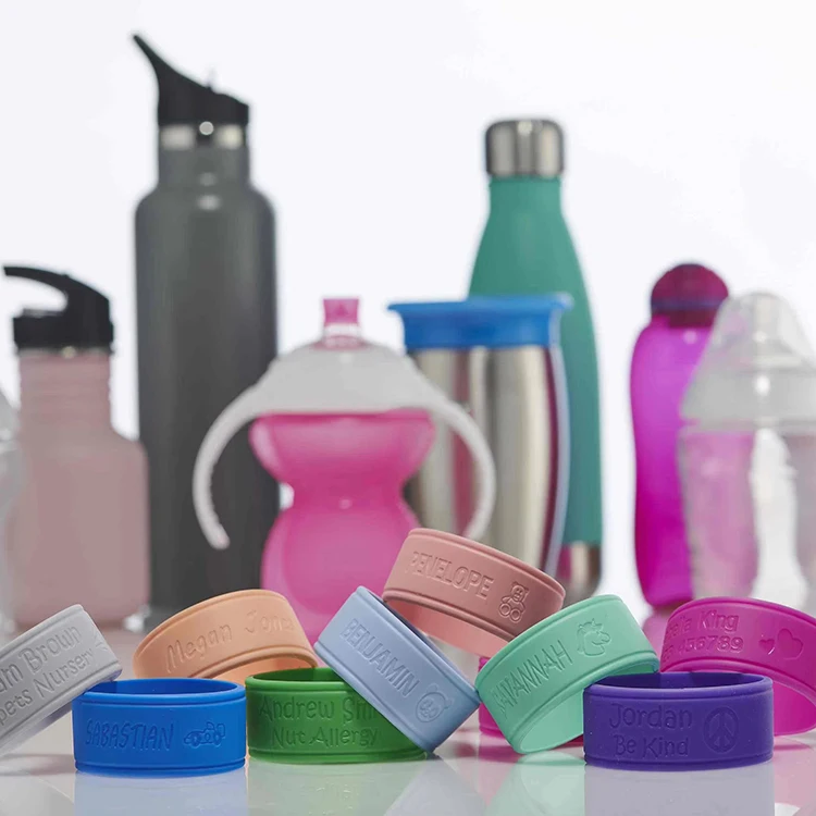 Hot selling mother and baby products milk bottle silicon band water cup cover baby bottle non-slip anti-scalding silicone band