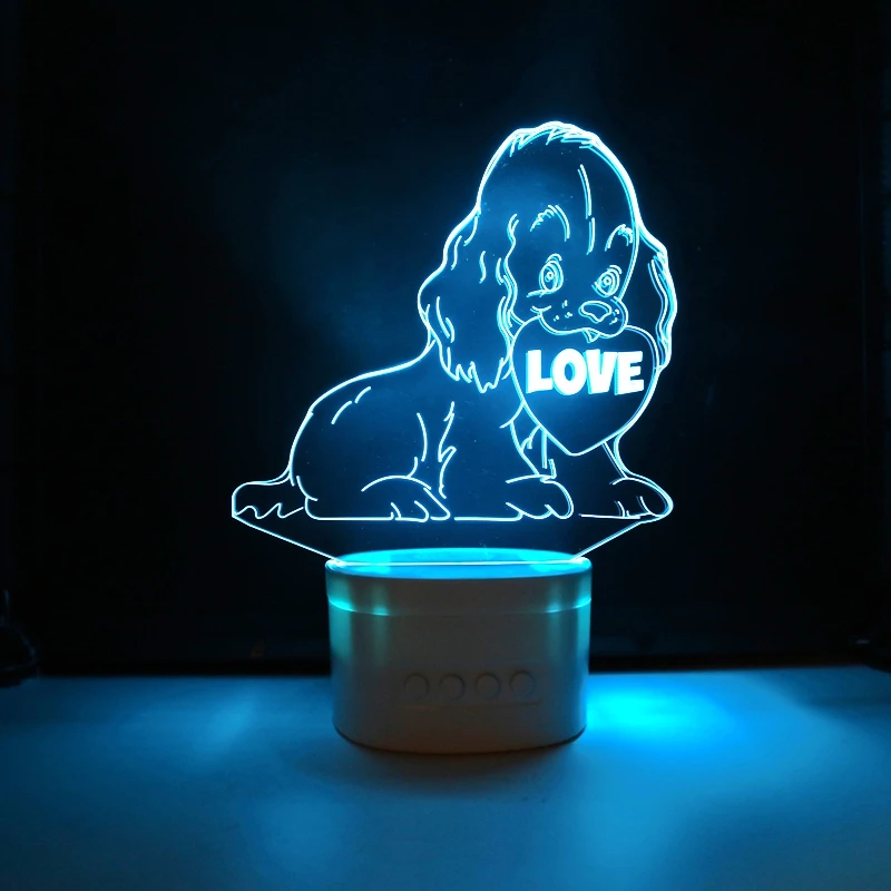 Wireless Multi-function bluetooth Speaker Colorful Light Led ABS Base TF Card Speaker Charging Battery Removable Music Player