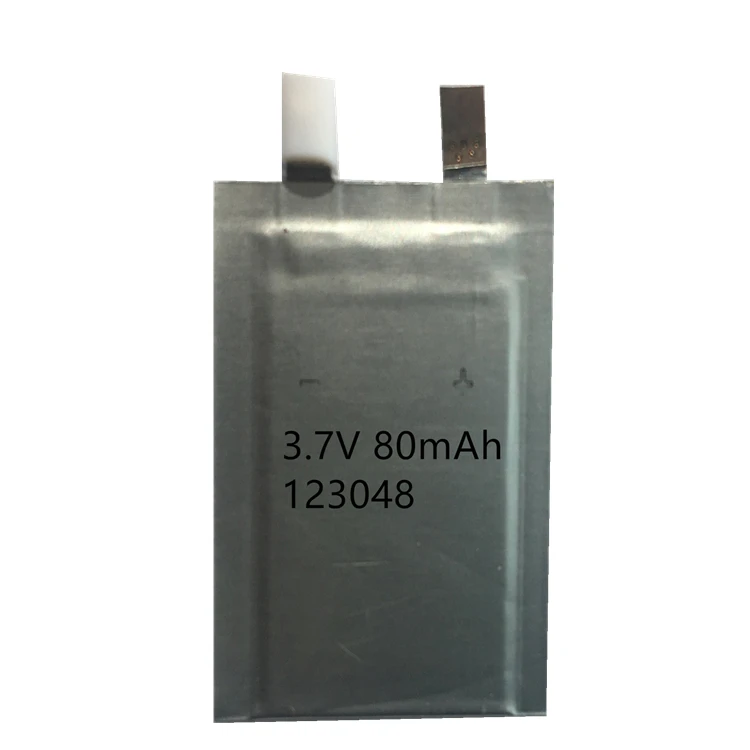 123048 Thin Battery 123048 thin battery 3.7 V rechargeable battery 80 m Ah thickness 1.25 mm