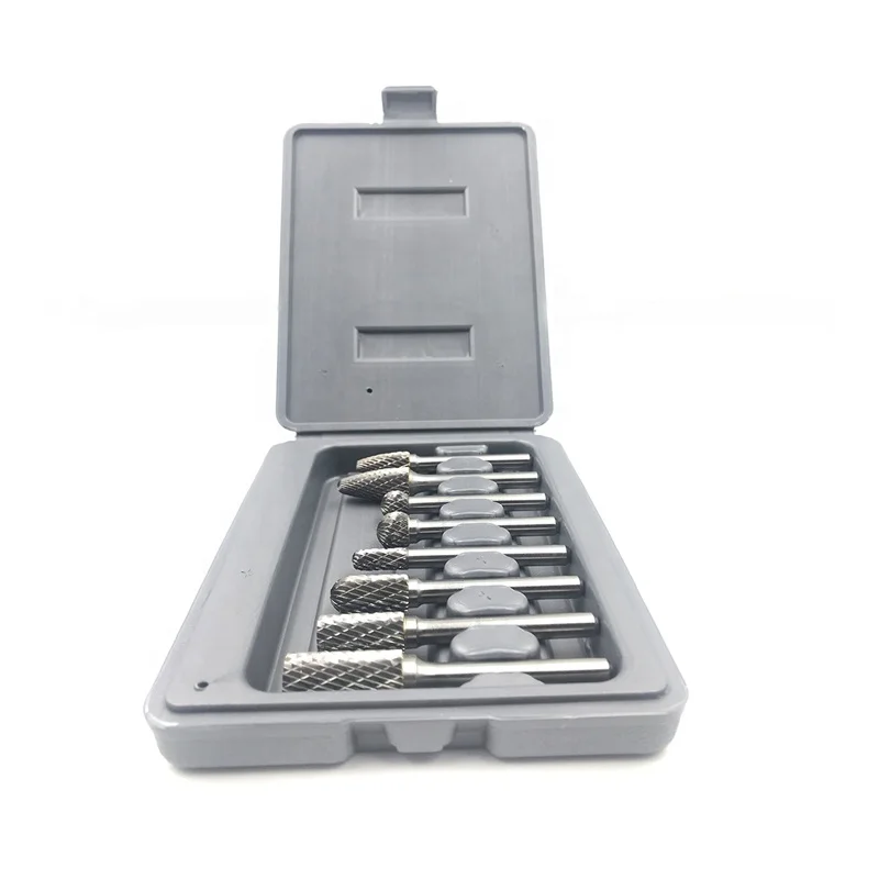 LONTA 10pcs 3 mm 1/8 Shank Tungsten Carbide Rotary Burr Set 3*6mm Electric Metal Polishing Woodworking Engraving Bits Burr Tools
