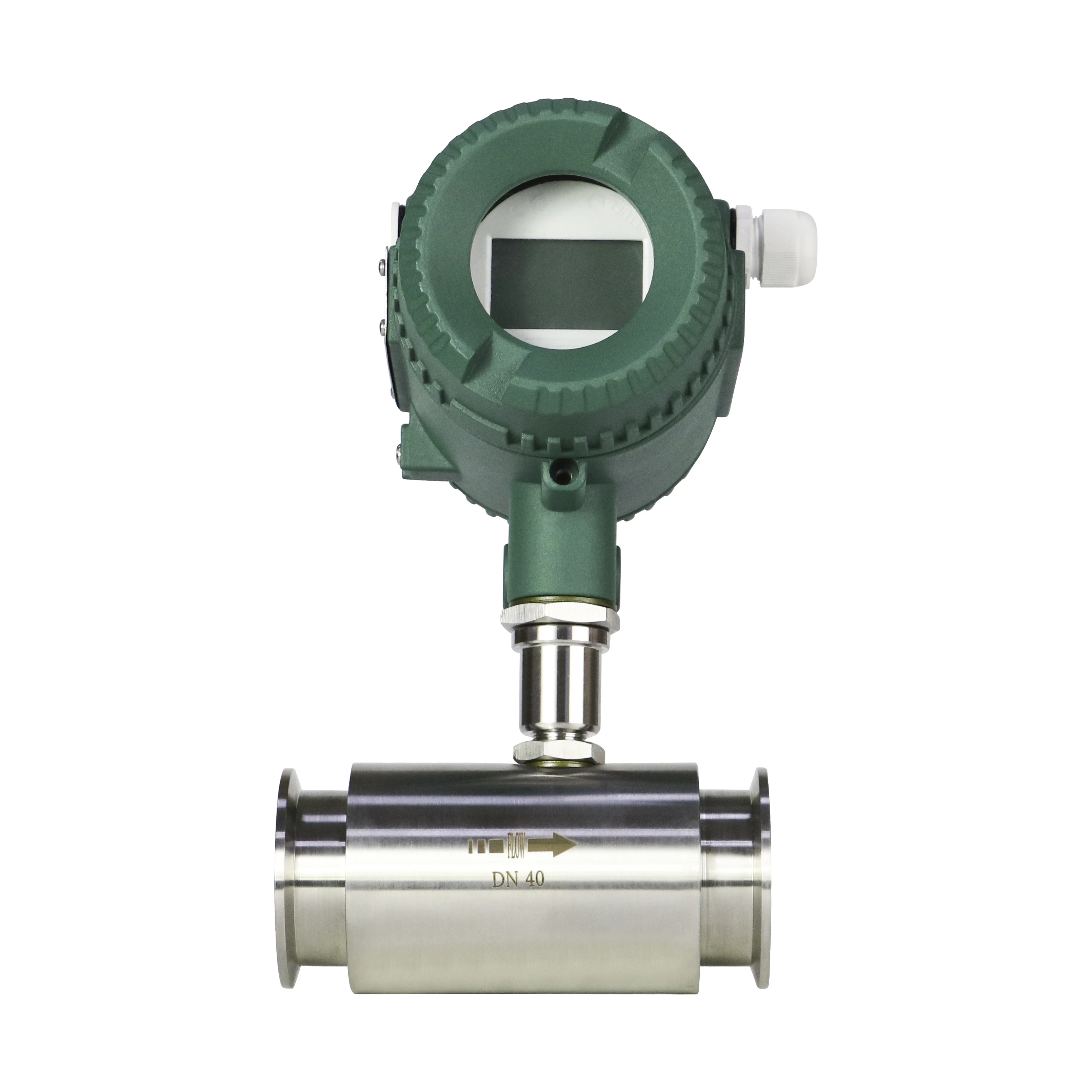 SS304 SS316  Liquid water Sanitary Milk Beer base oil Olive Tri-clamp Turbine Flowmeter DN40 1.5' turbine Flow meter