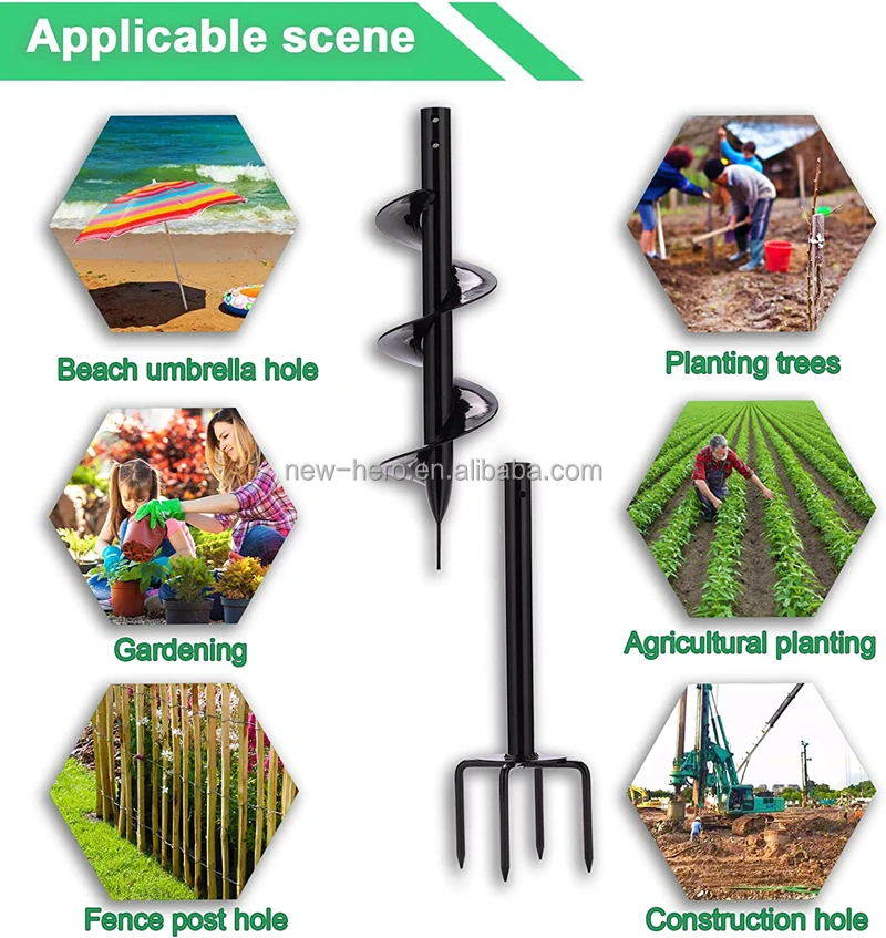 Two in One Multi Tools Gardening Claw Cultivator Tiller Twist Tiller Gardening Tool Garden Tiller & Hand Auger Post Hole Digger