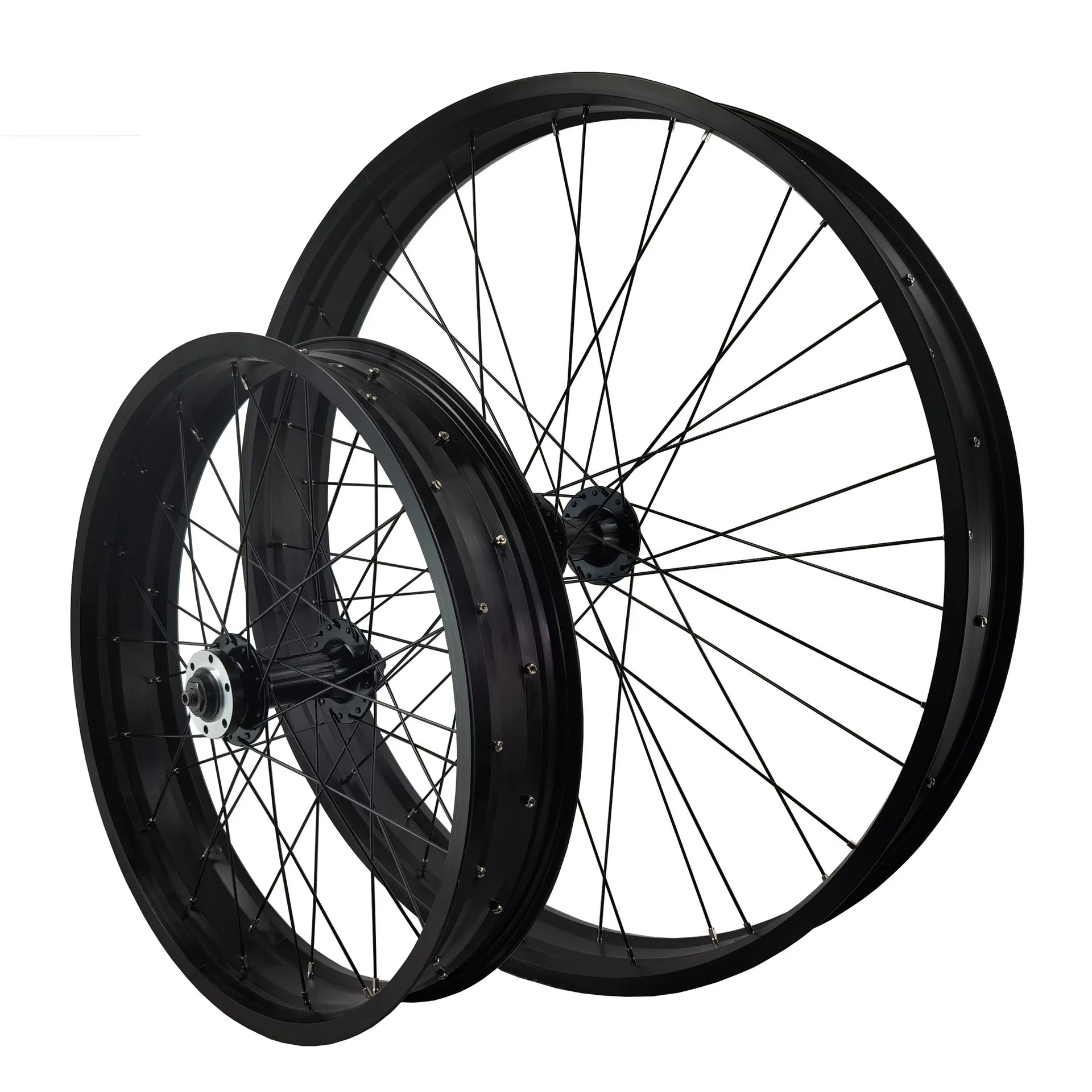 20/26*4.0 Front Wheel 2 Perrin Bearings 135MM Quick Release Snowmobile Wheelset Aluminium Bicycle Wheelset