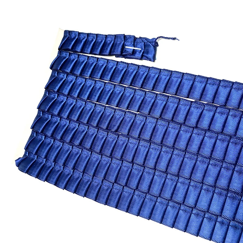 custom polyester single side satin box knife pleated trim fabric gathered ribbon ruffled lace trim for rosette gift wrapping