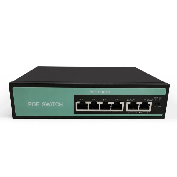 New Arrival 4+2 port poe switch 100m ethernet network switch for IP Camera system